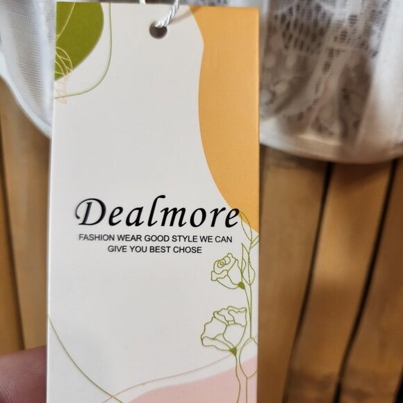 Dealmore Corset Top w/Spaghetti Straps Size Large White NEW - Picture 4 of 7